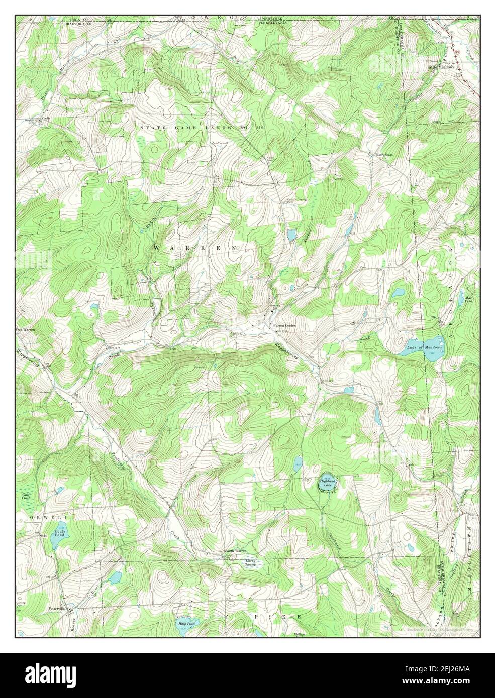 Little Meadows, Pennsylvania, map 1967, 124000, United States of