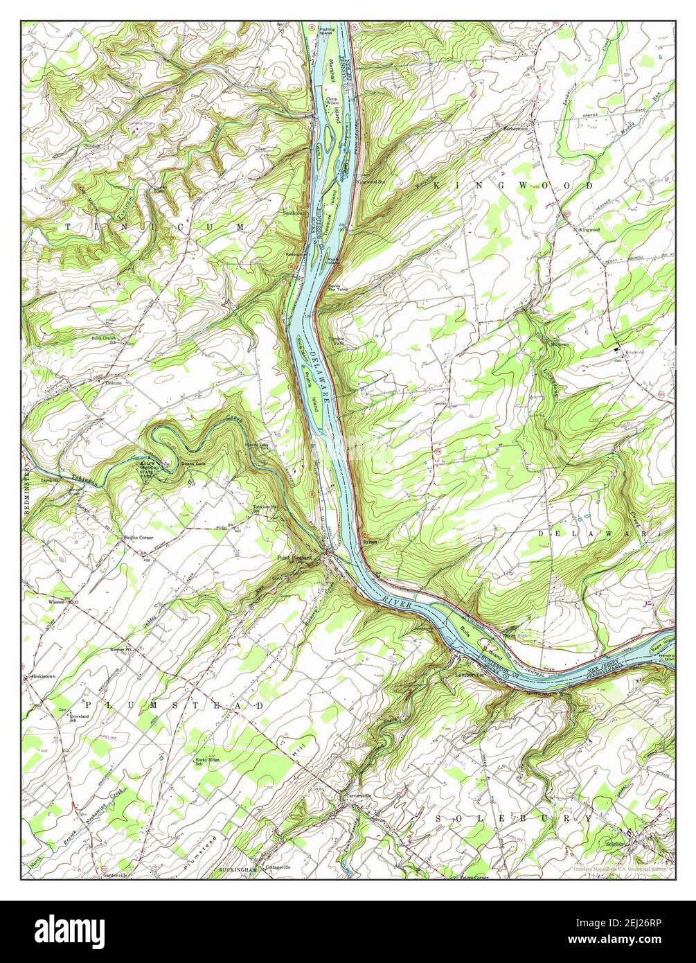 Lumberville, Pennsylvania, map 1955, 124000, United States of America