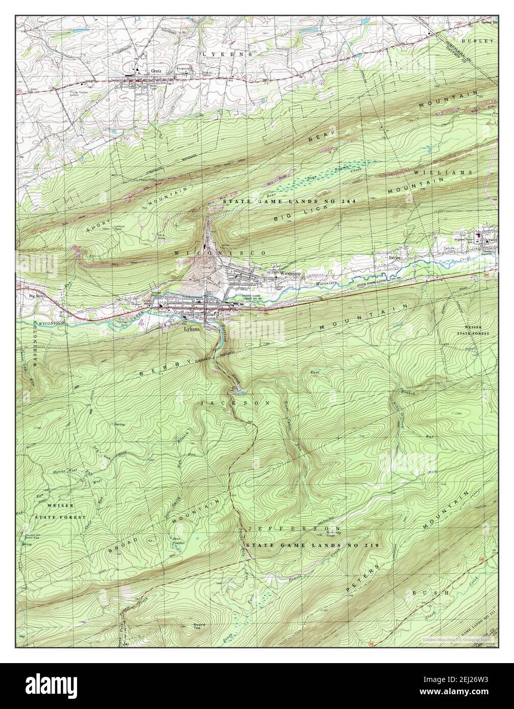 Lykens, Pennsylvania, map 1997, 124000, United States of America by Timeless Maps, data U.S