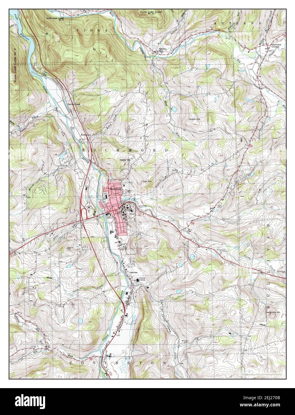 Mansfield pennsylvania map Cut Out Stock Images & Pictures Alamy