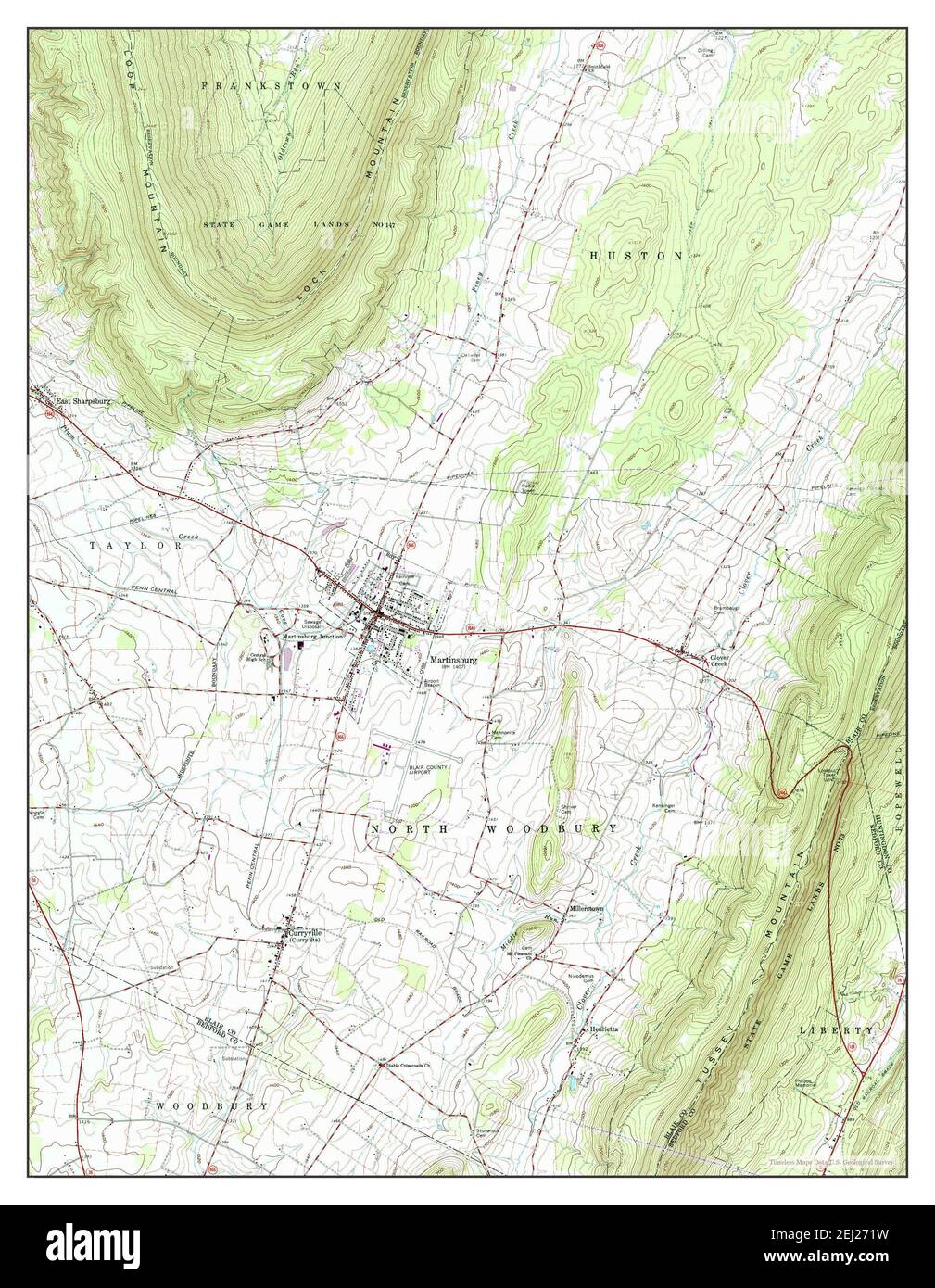 Martinsburg pennsylvania map Cut Out Stock Images & Pictures Alamy