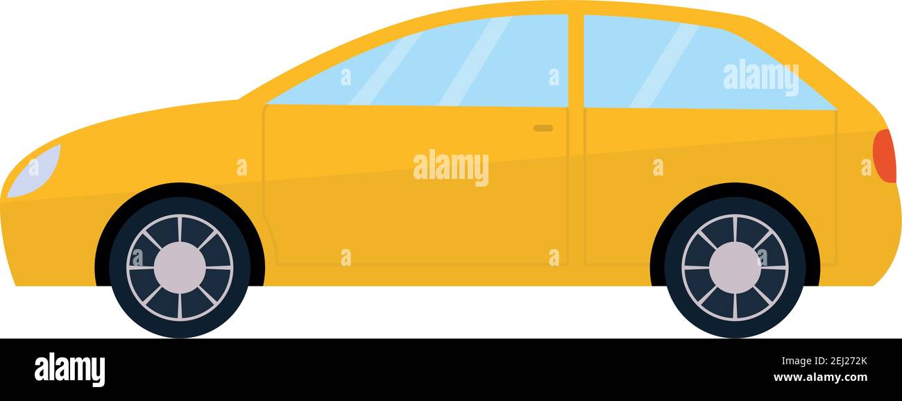 yellow car in a white background Stock Vector Image & Art Alamy