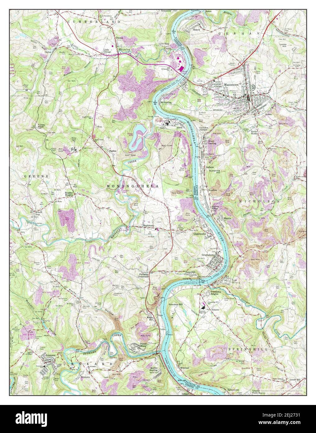 Masontown pennsylvania map Cut Out Stock Images & Pictures Alamy