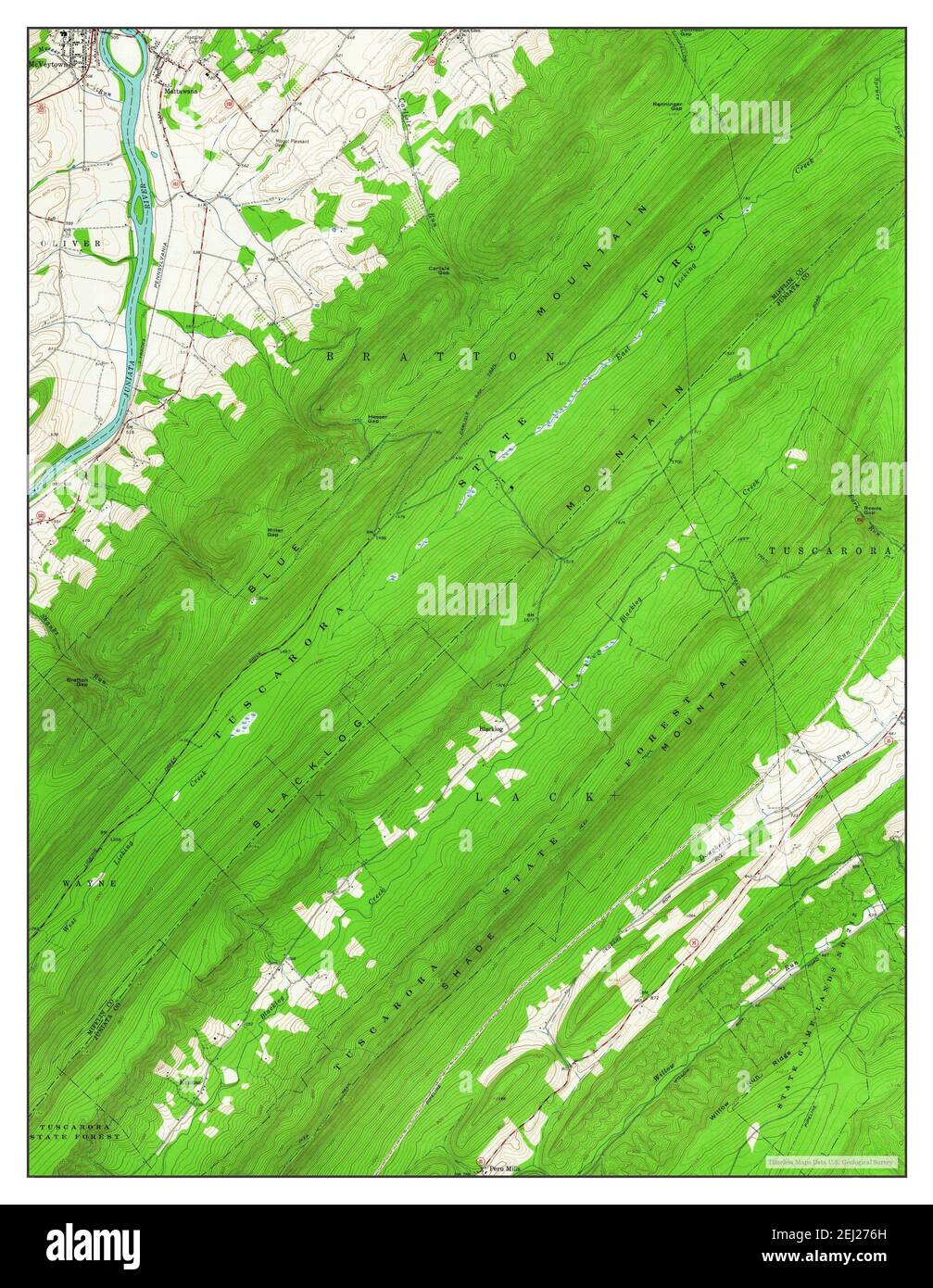 Mc Veytown, Pennsylvania, map 1961, 124000, United States of America by Timeless Maps, data U.S