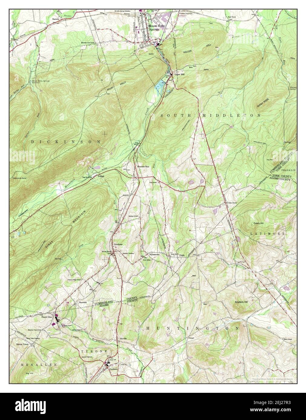 Map of holly springs hires stock photography and images Alamy