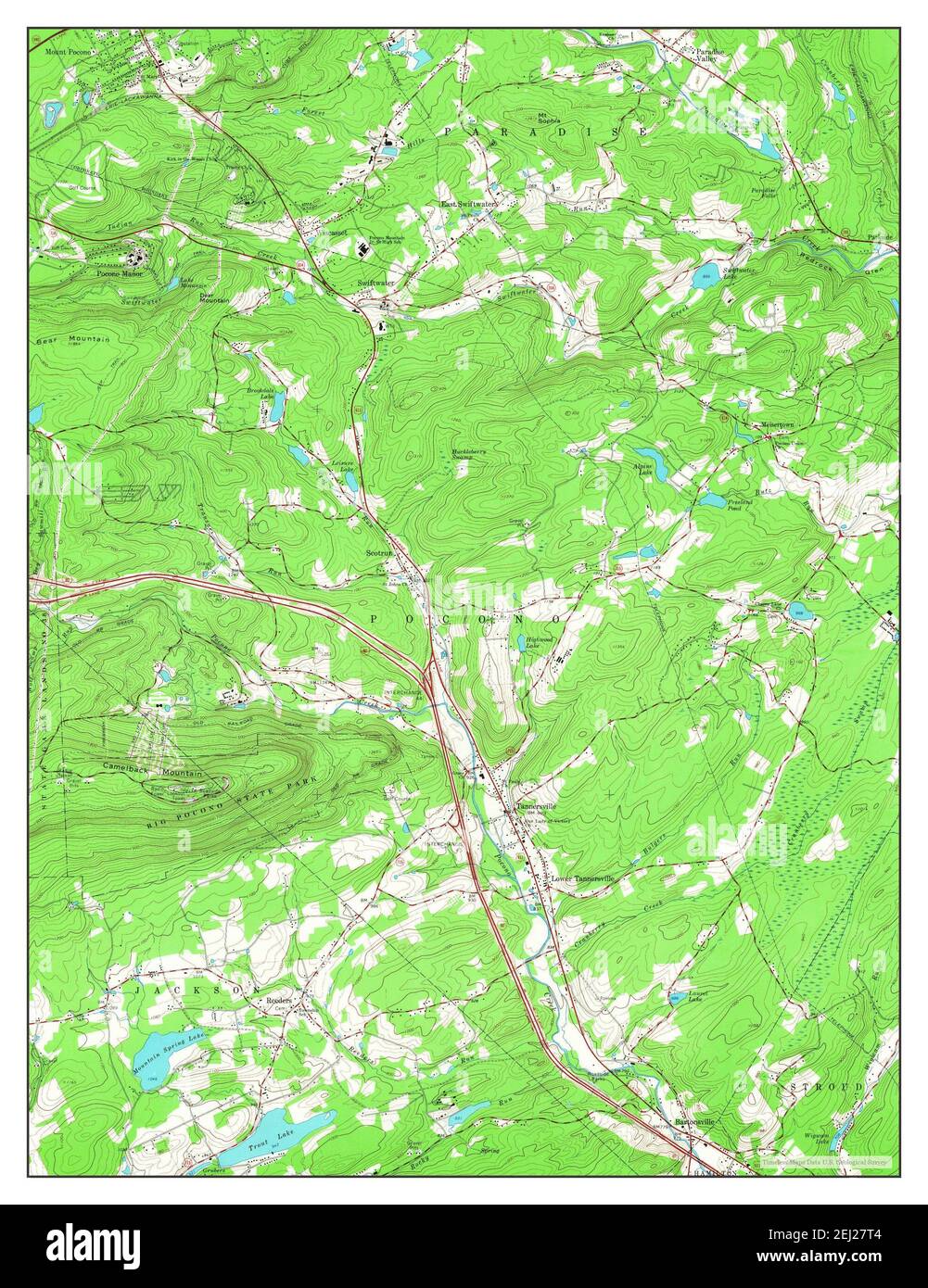 Map of mount pocono Cut Out Stock Images & Pictures Alamy