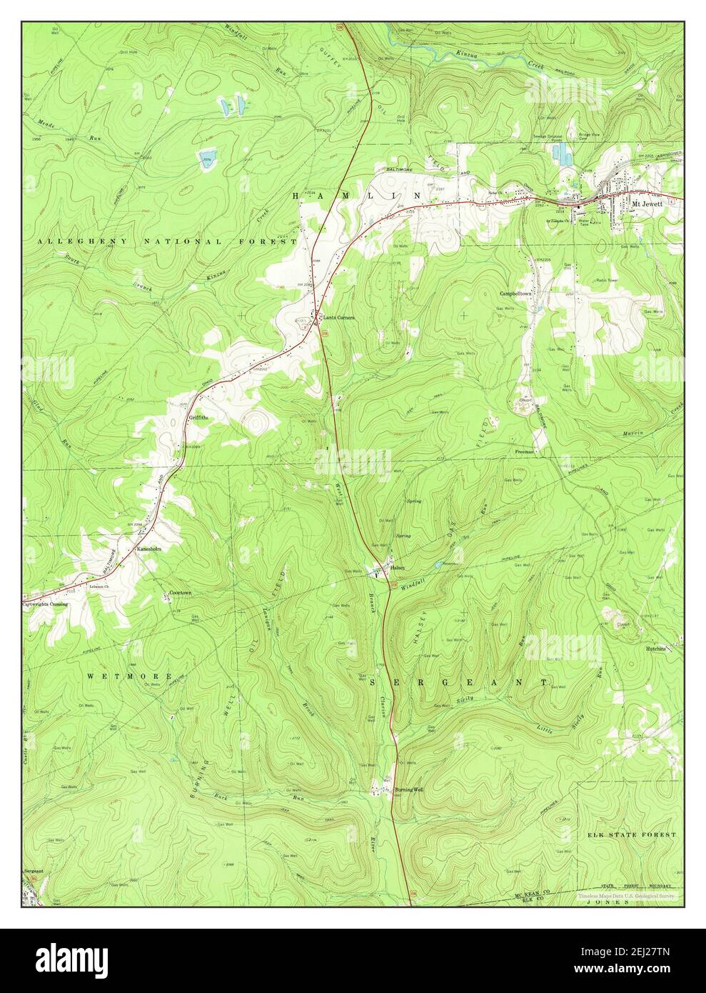 Mt Jewett, Pennsylvania, map 1969, 124000, United States of America by Timeless Maps, data U.S