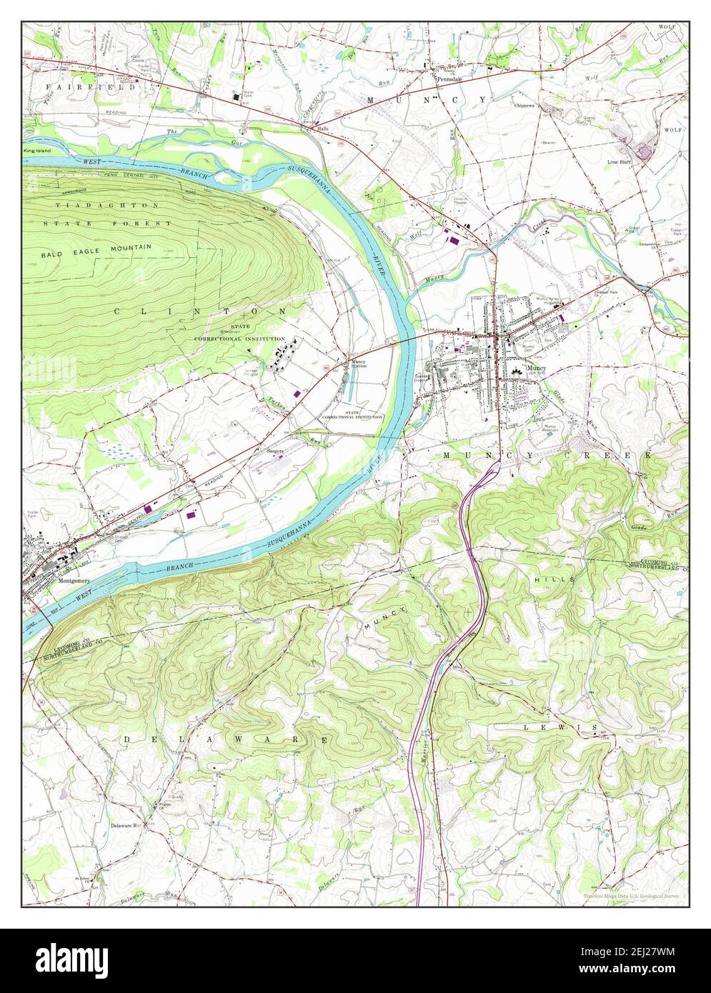 Map of muncy hires stock photography and images Alamy
