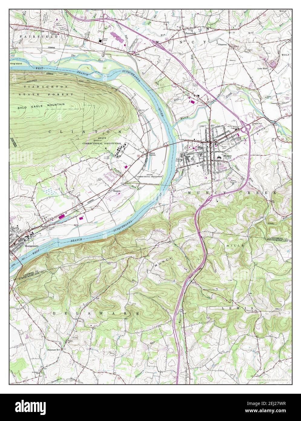 Map of muncy Cut Out Stock Images & Pictures Alamy