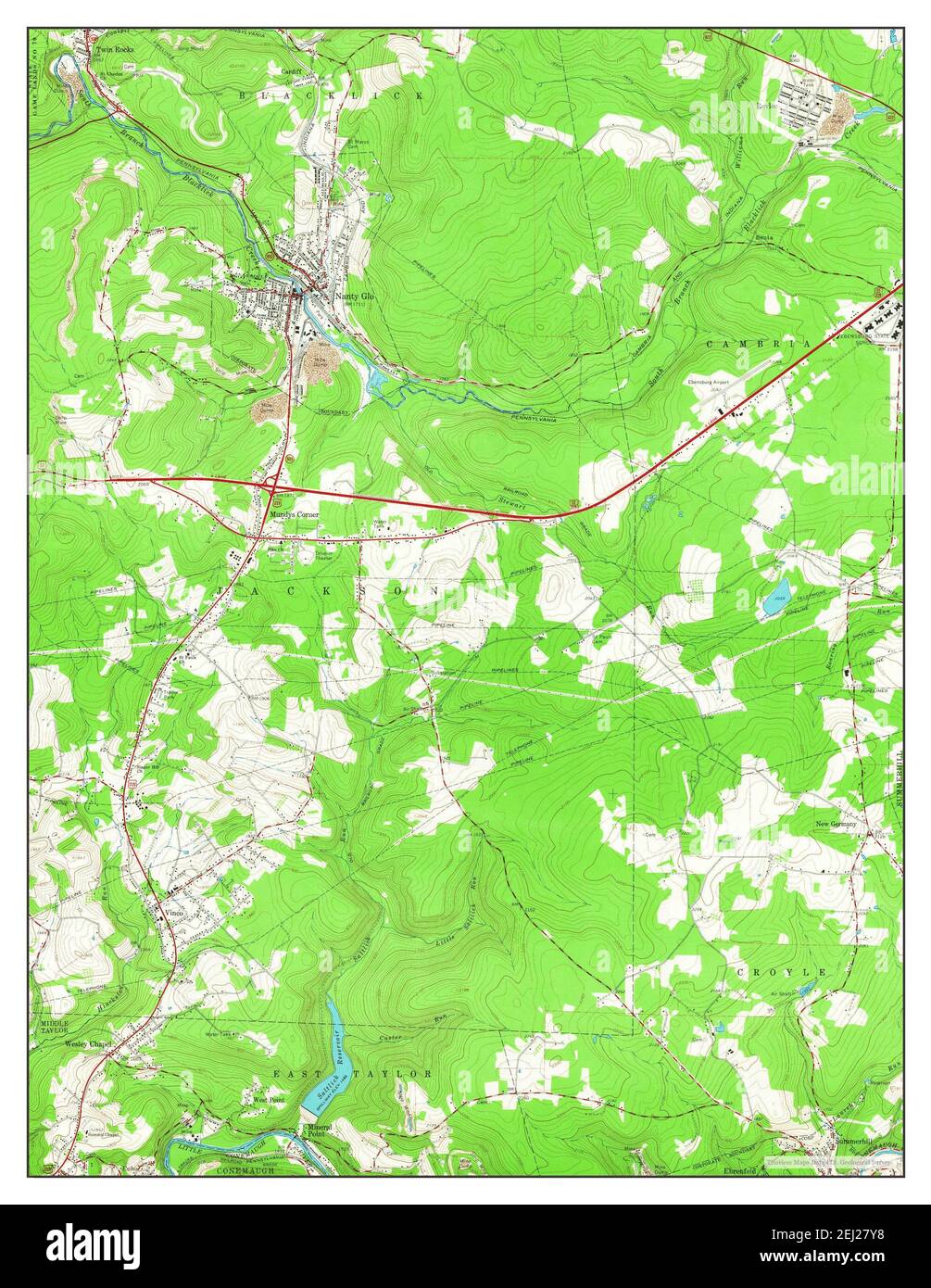 Nanty Glo Pa Map Nanty Glo, Pennsylvania, Map 1964, 1:24000, United States Of America By  Timeless Maps, Data U.s. Geological Survey Stock Photo - Alamy