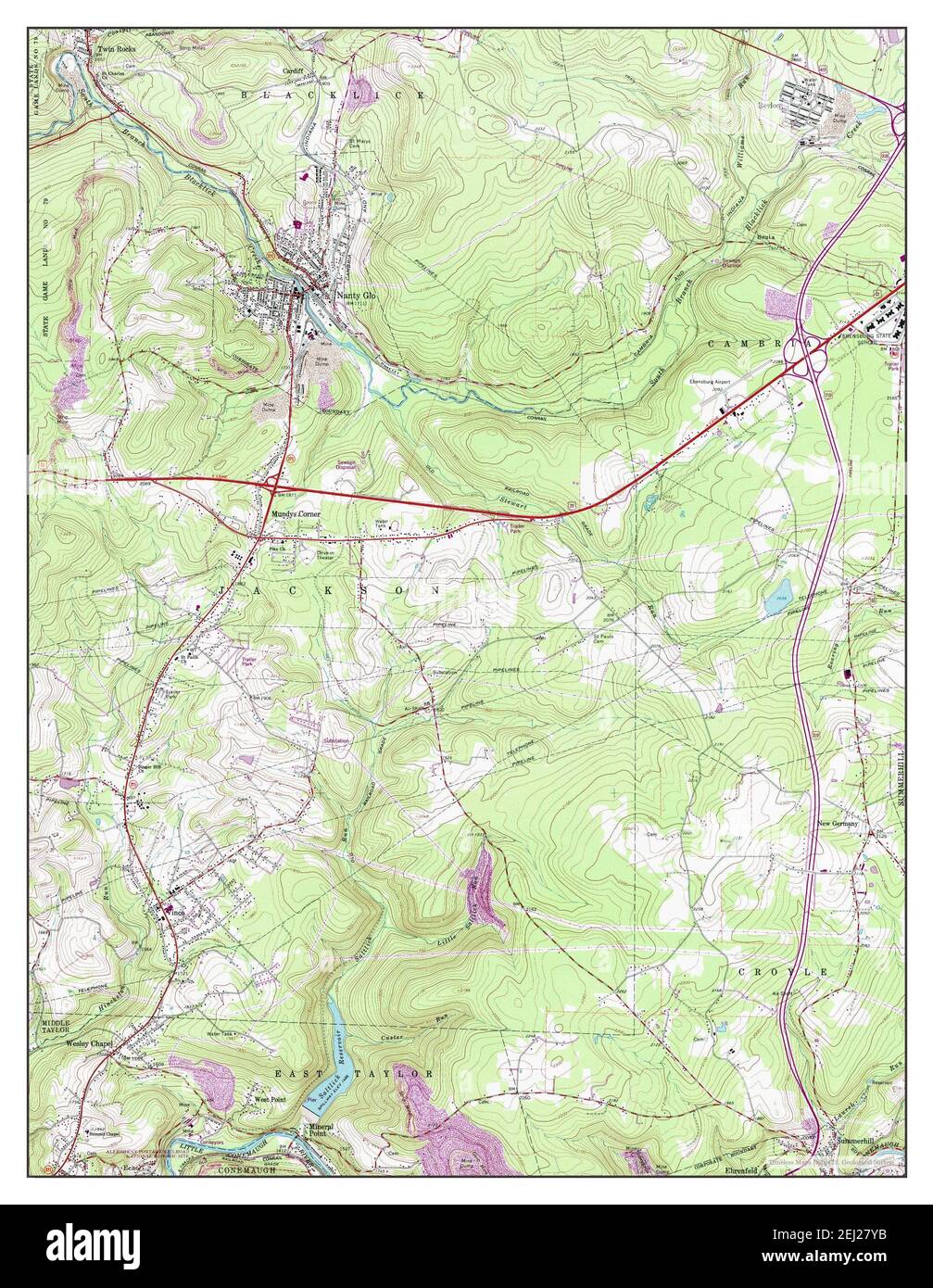 Nanty Glo Pa Map Nanty Glo, Pennsylvania, Map 1964, 1:24000, United States Of America By  Timeless Maps, Data U.s. Geological Survey Stock Photo - Alamy