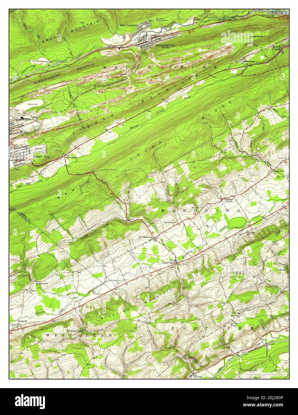 Nesquehoning, Pennsylvania, map 1948, 124000, United States of America