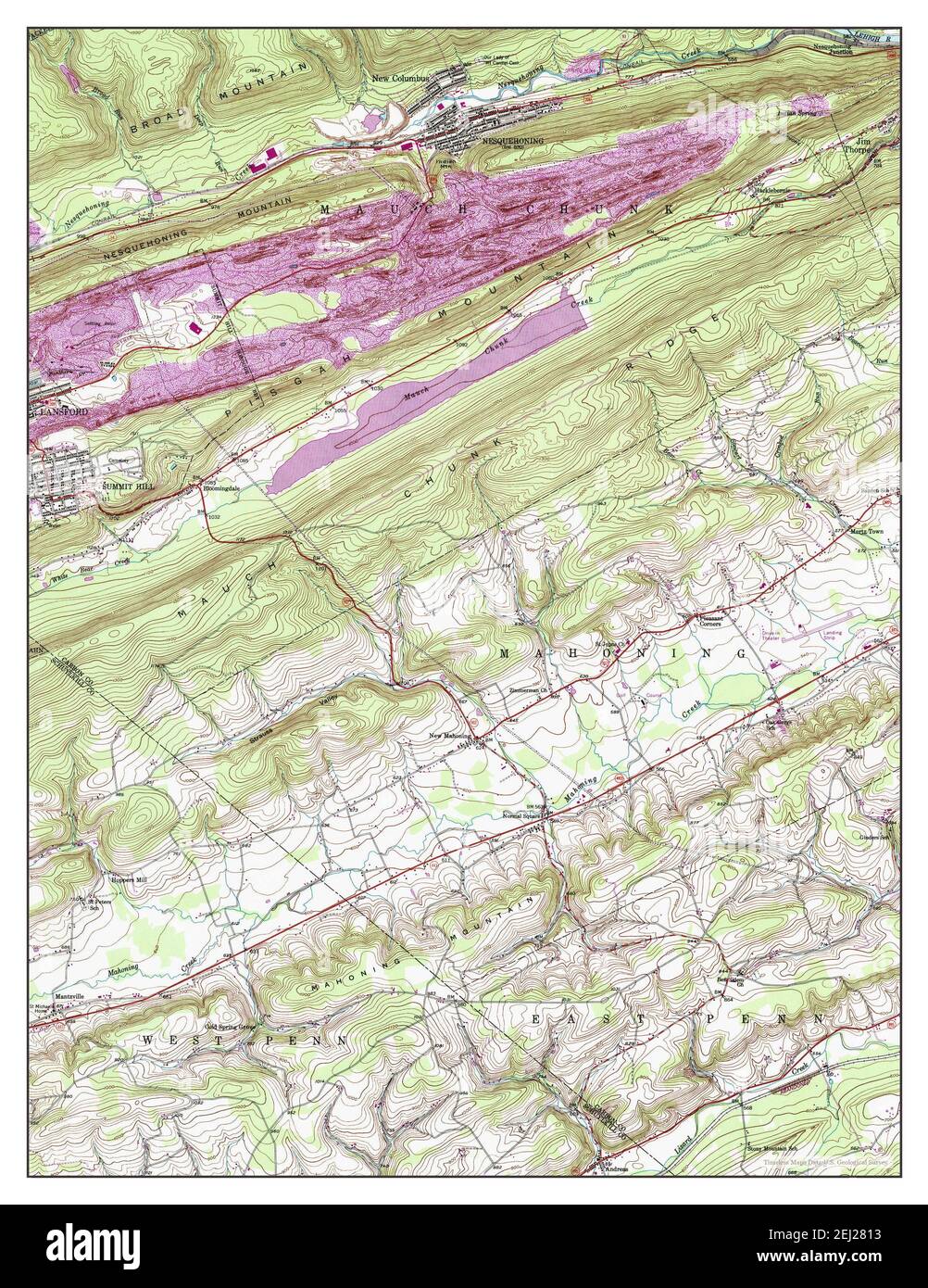Nesquehoning, Pennsylvania, map 1948, 124000, United States of America