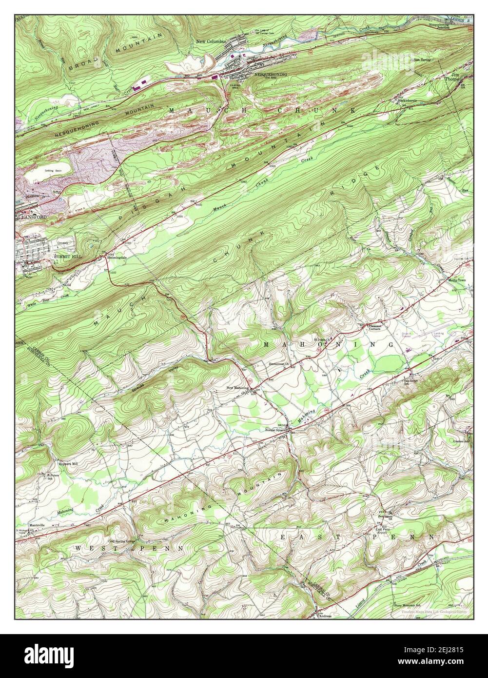 Nesquehoning, Pennsylvania, map 1948, 124000, United States of America