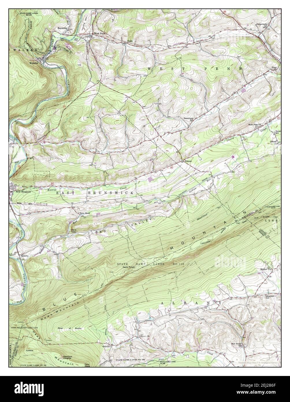 New Ringgold, Pennsylvania, map 1992, 124000, United States of America
