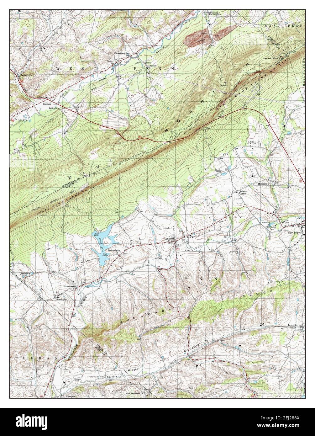 New Tripoli, Pennsylvania, map 1999, 124000, United States of America