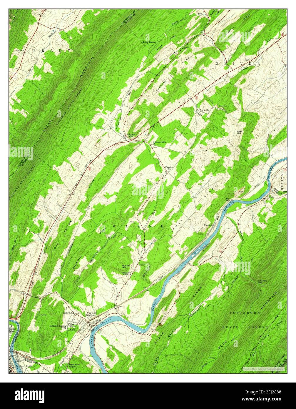 Newton Hamilton, Pennsylvania, map 1959, 124000, United States of