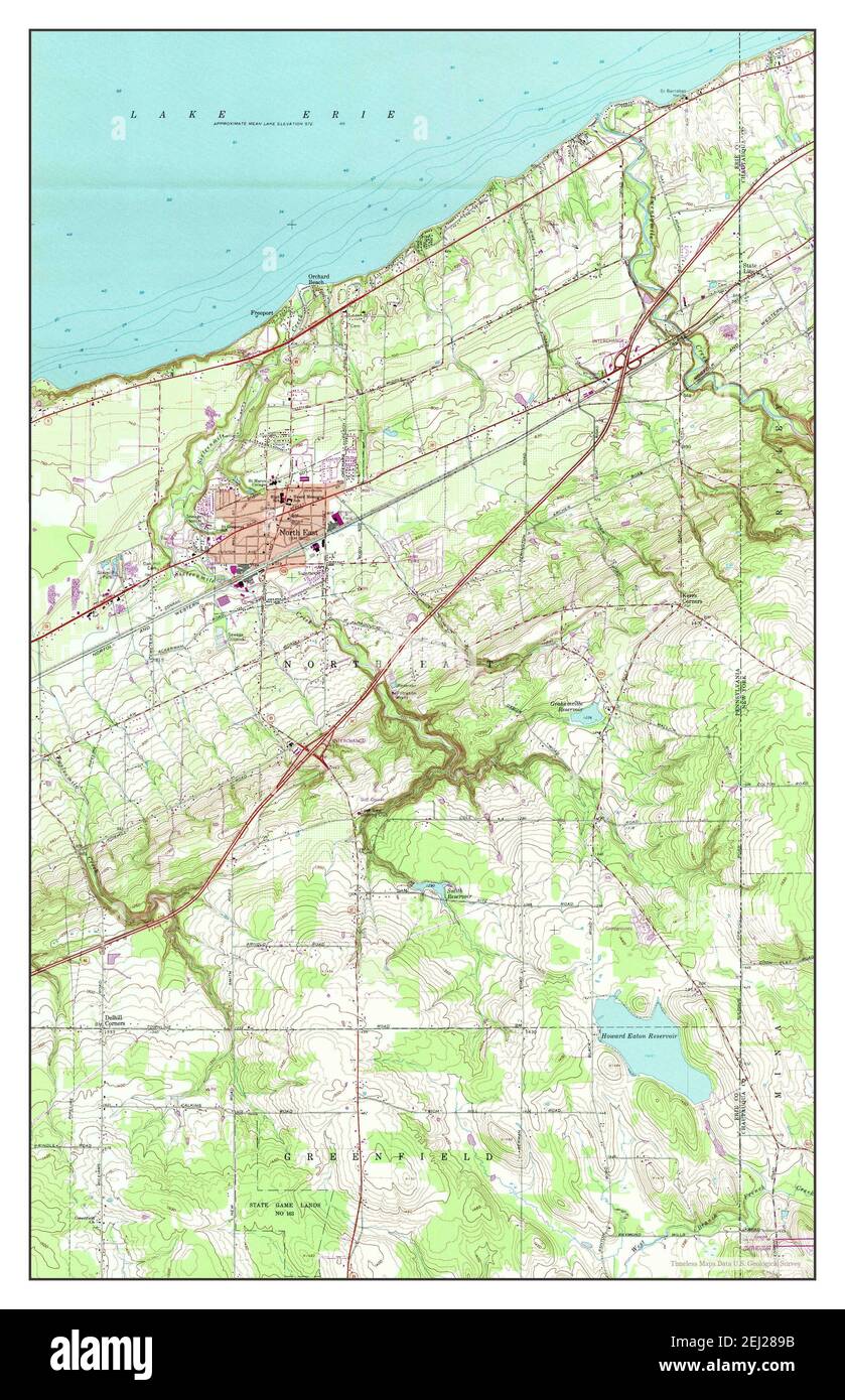 North East, Pennsylvania, map 1960, 124000, United States of America