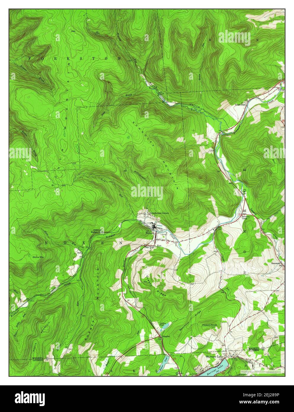 Noxen, Pennsylvania, map 1946, 124000, United States of America by Timeless Maps, data U.S