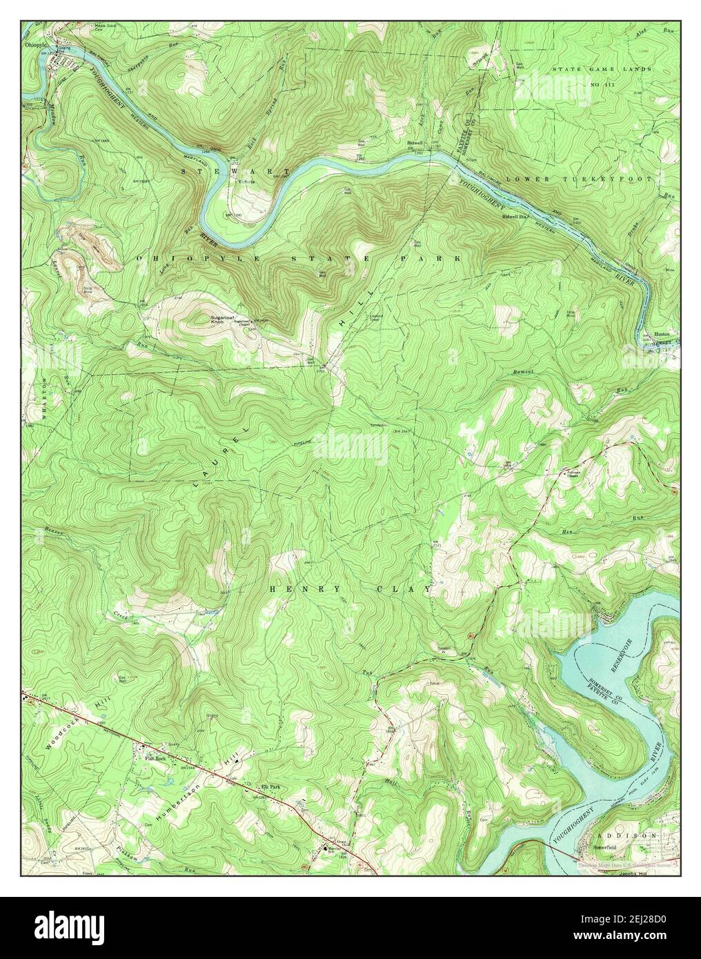 Ohiopyle, Pennsylvania, map 1967, 124000, United States of America by Timeless Maps, data U.S