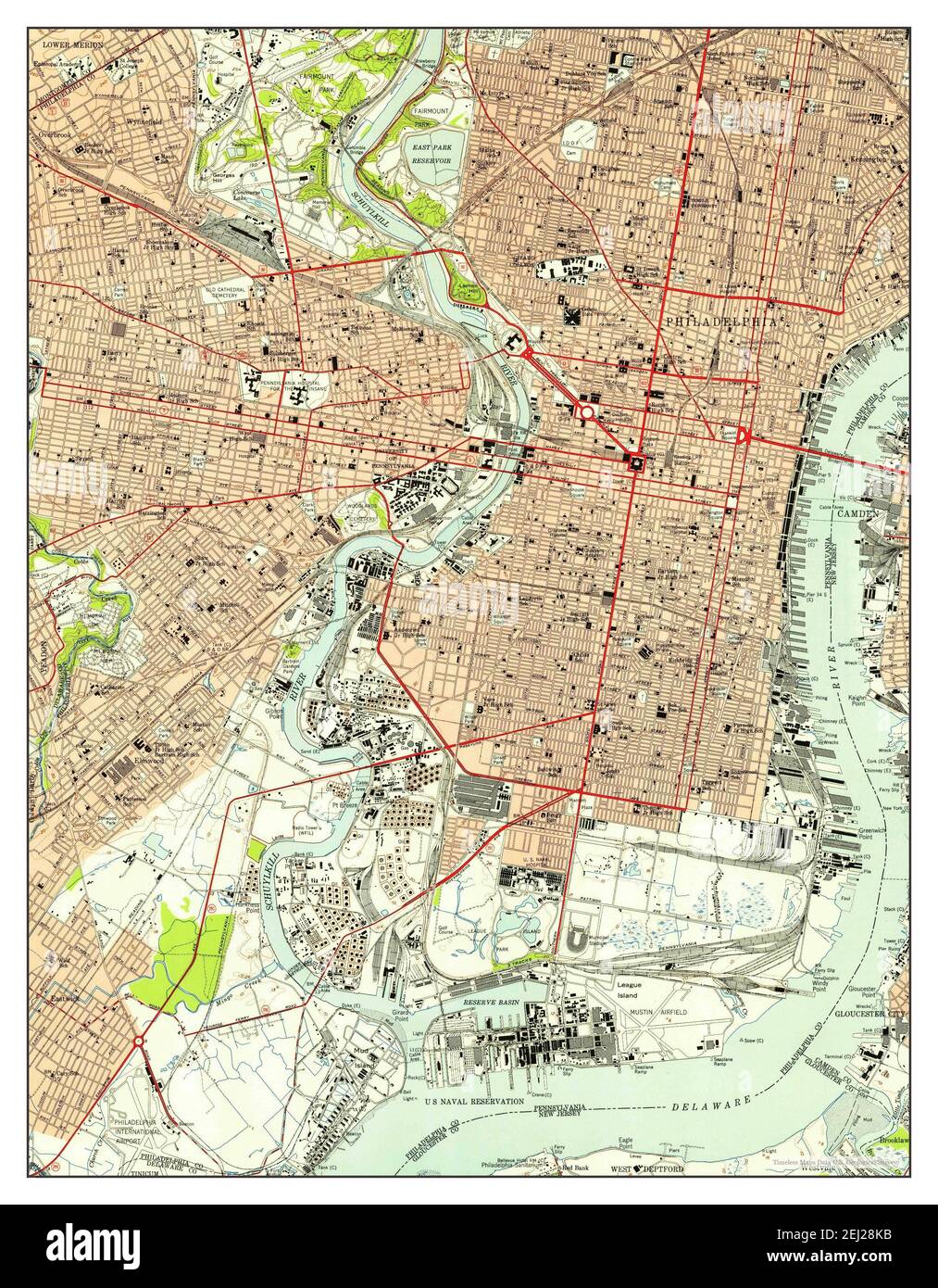 Philadelphia Pennsylvania map - Philadelphia Pennsylvania Map 1949 124000 United States Of America By Timeless Maps Data Us Geological Survey 2EJ28KB