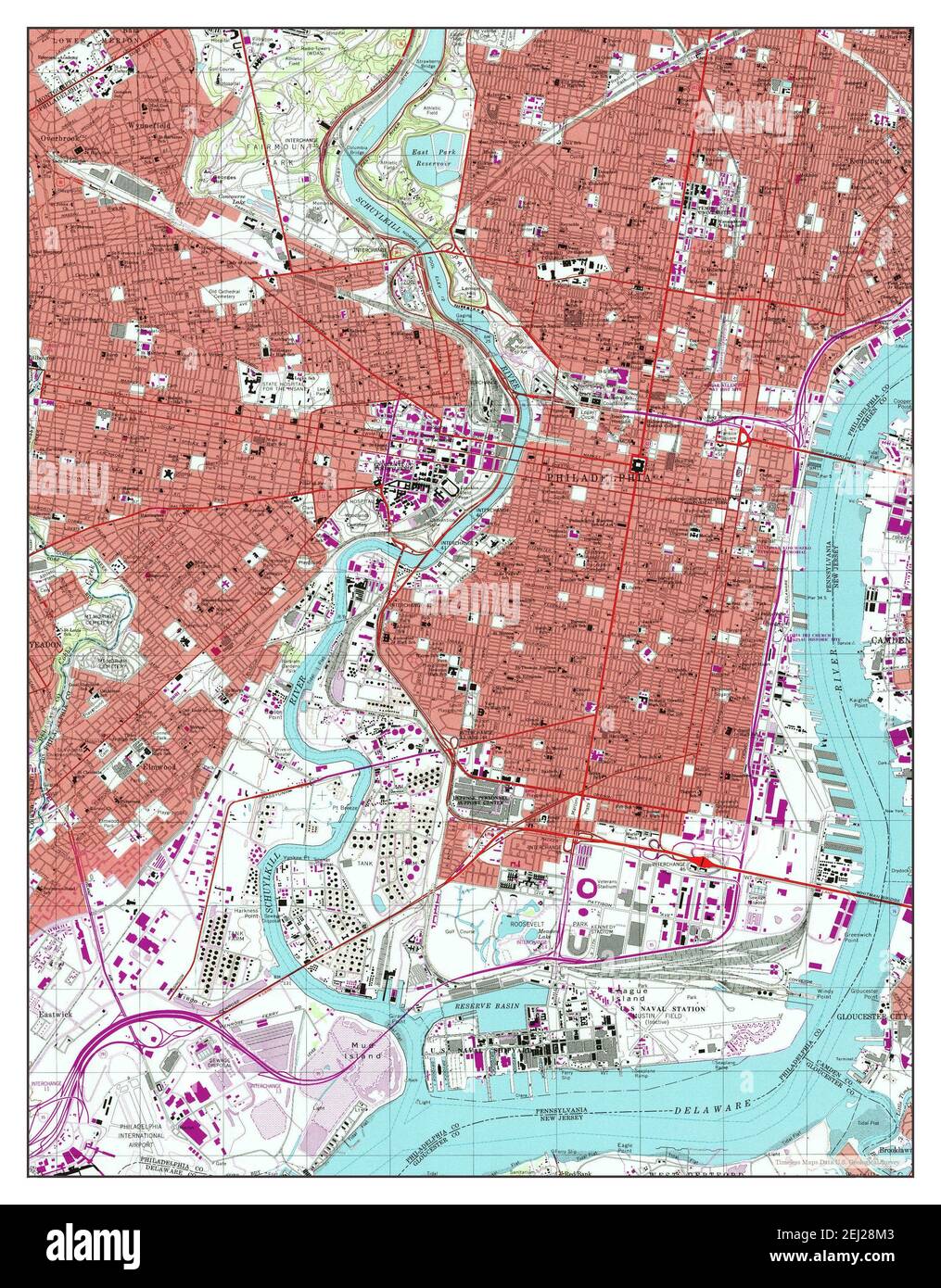Philadelphia Pennsylvania map - Philadelphia Pennsylvania Map 1995 124000 United States Of America By Timeless Maps Data Us Geological Survey 2EJ28M3