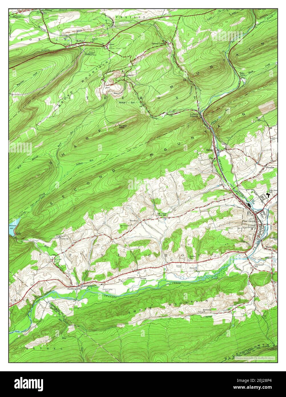 Pine Grove, Pennsylvania, map 1954, 124000, United States of America