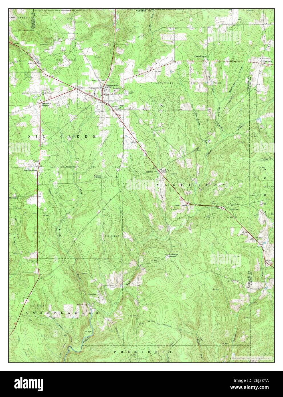 Pleasantville, Pennsylvania, map 1967, 124000, United States of
