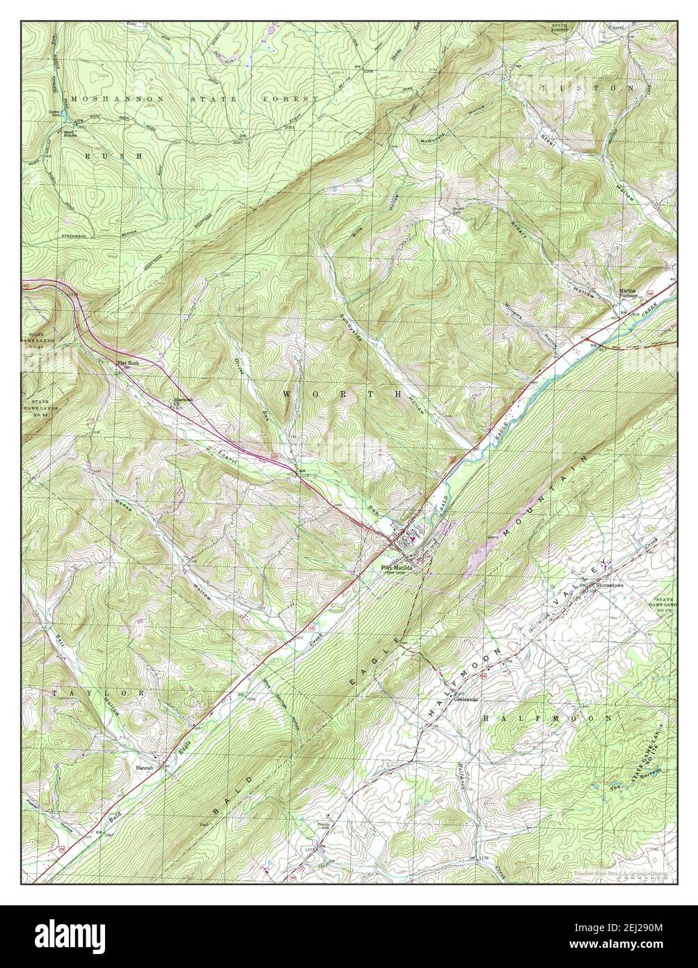 Port Matilda, Pennsylvania, map 1994, 124000, United States of America