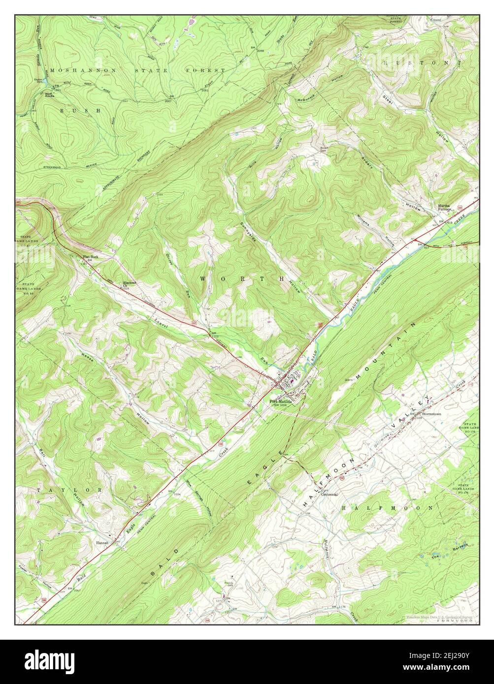 Port Matilda, Pennsylvania, map 1959, 124000, United States of America by Timeless Maps, data U