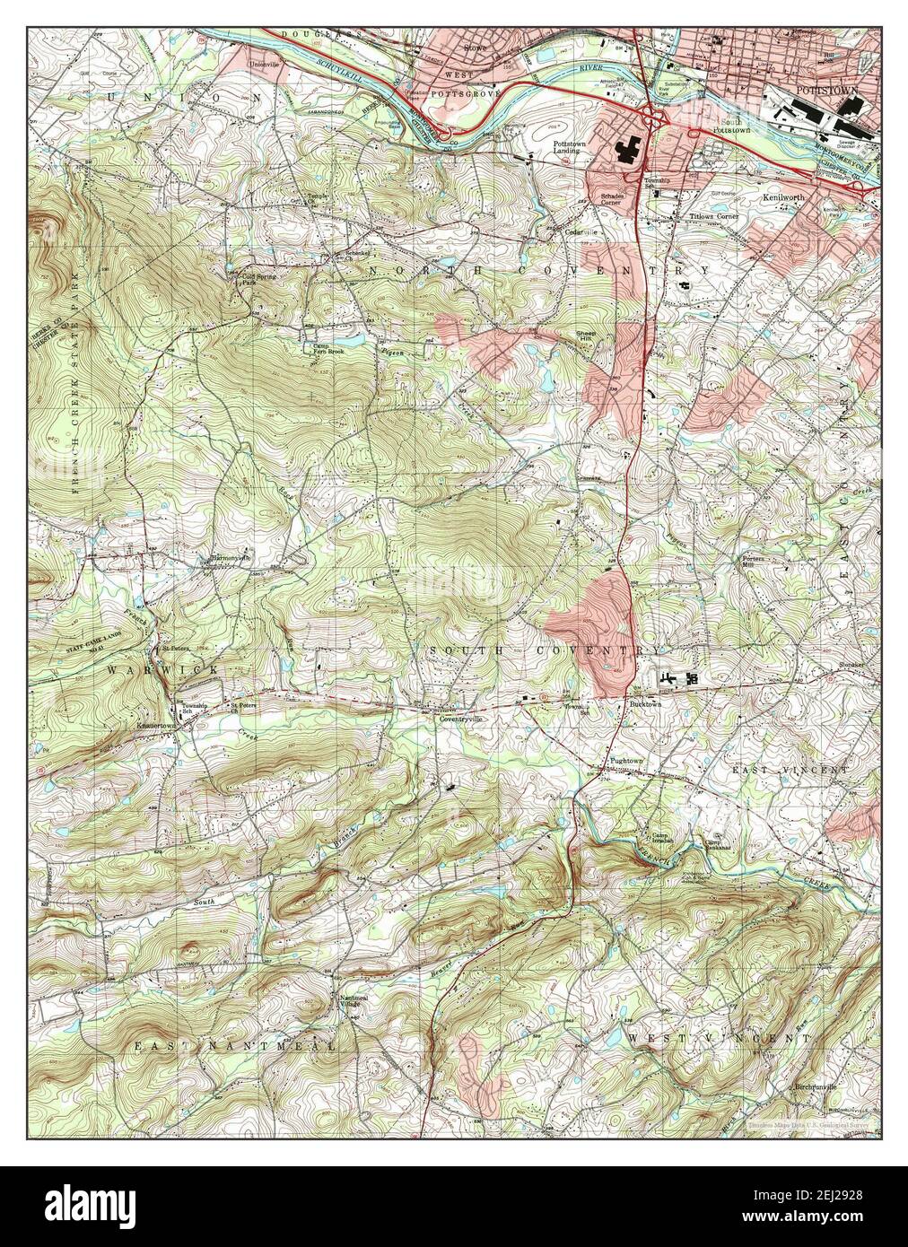 Pottstown pennsylvania map Cut Out Stock Images & Pictures - Alamy