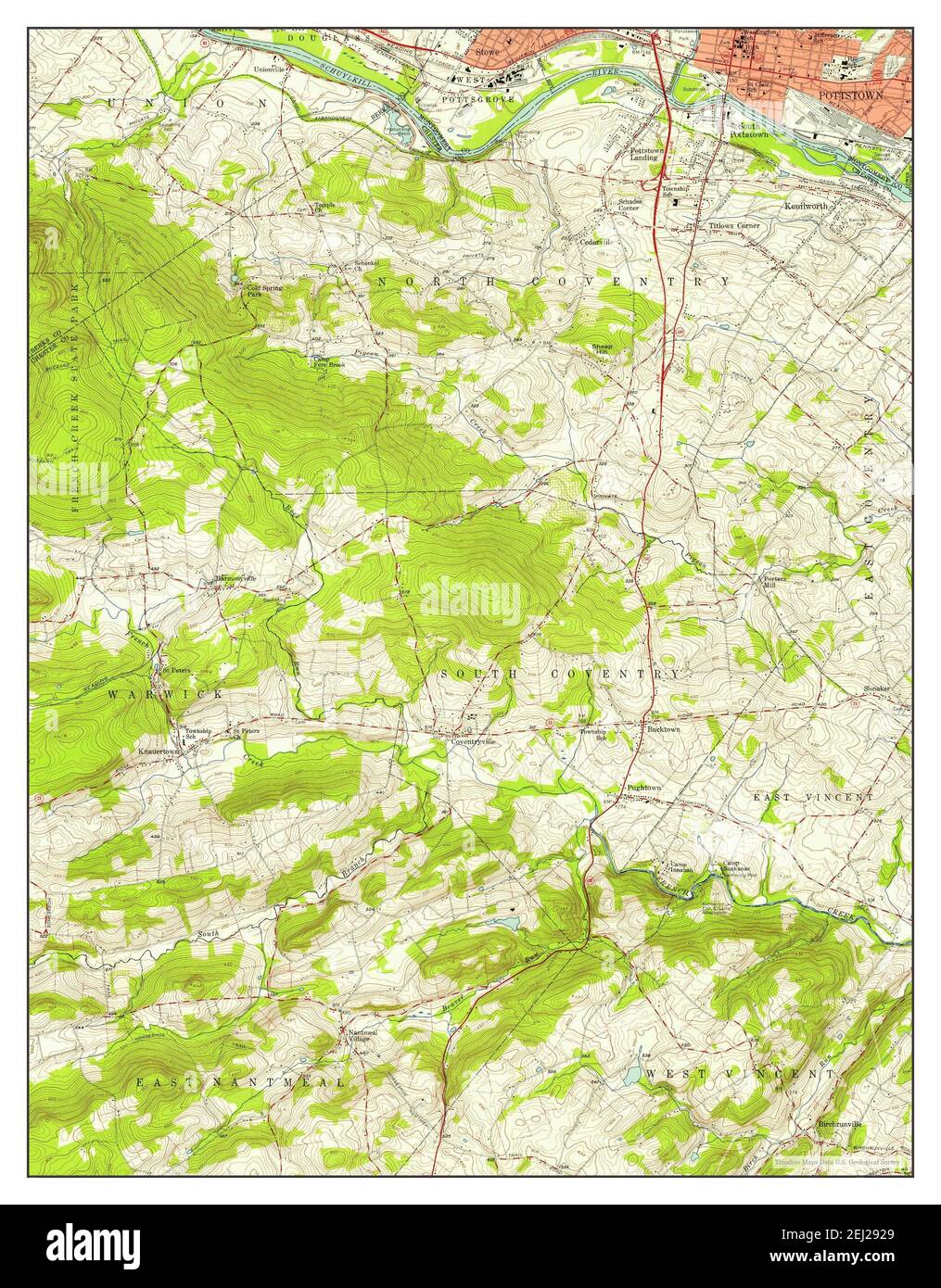 Pottstown pennsylvania map Cut Out Stock Images & Pictures - Alamy