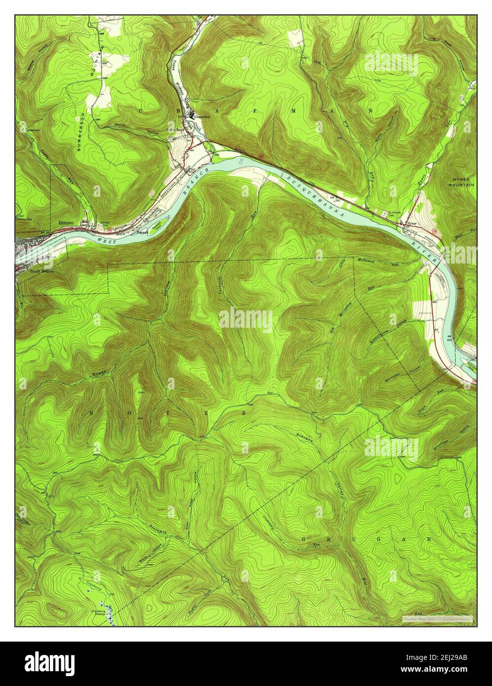 Renovo East, Pennsylvania, map 1946, 124000, United States of America