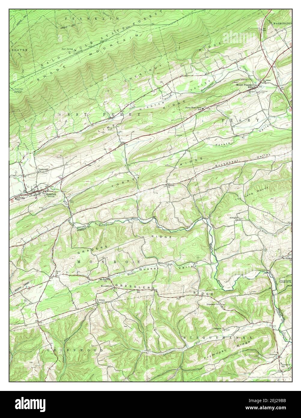 Richfield, Pennsylvania, map 1959, 124000, United States of America by