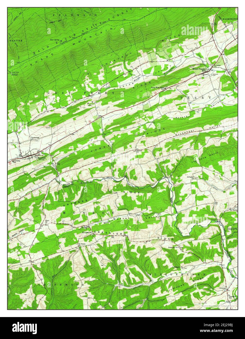 Richfield, Pennsylvania, map 1959, 124000, United States of America by