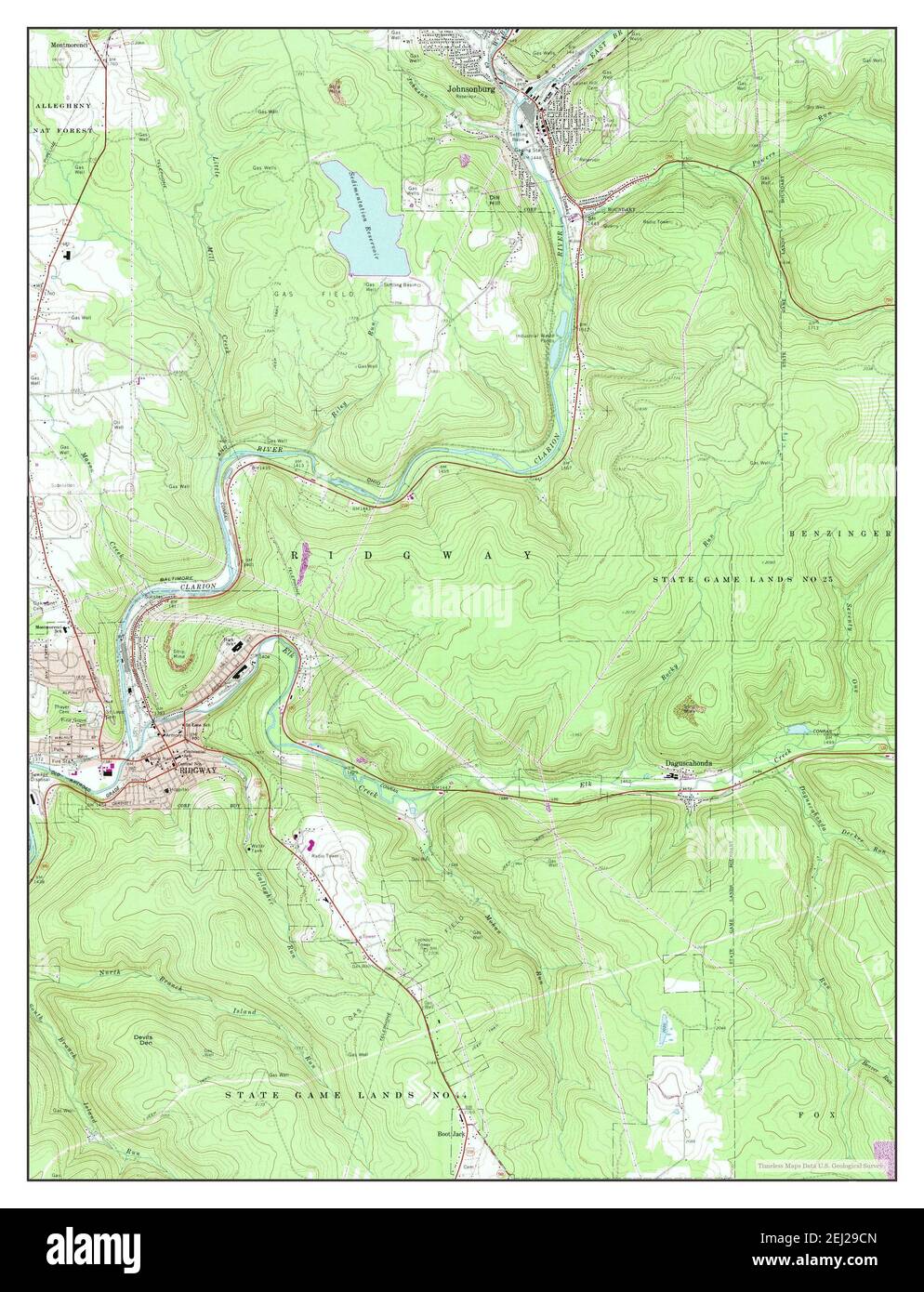 Map of ridgway pennsylvania hires stock photography and images Alamy