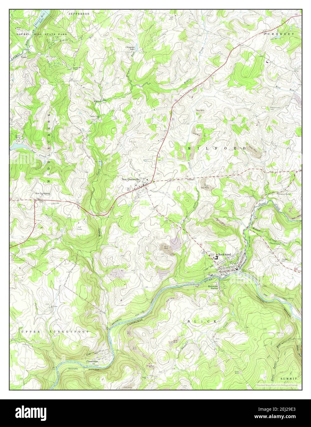Rockwood, Pennsylvania, map 1968, 124000, United States of America by