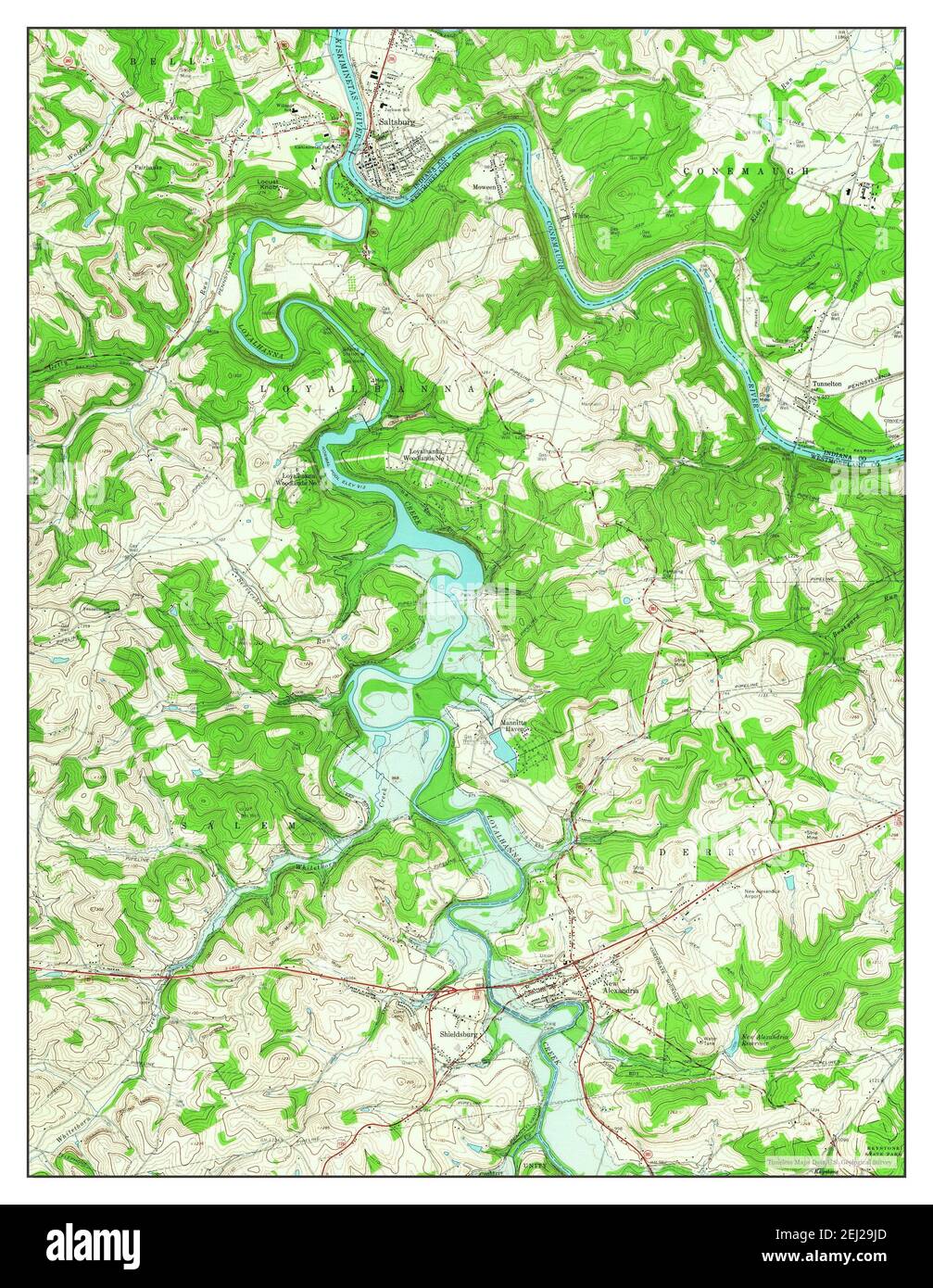 Saltsburg, Pennsylvania, map 1964, 124000, United States of America by