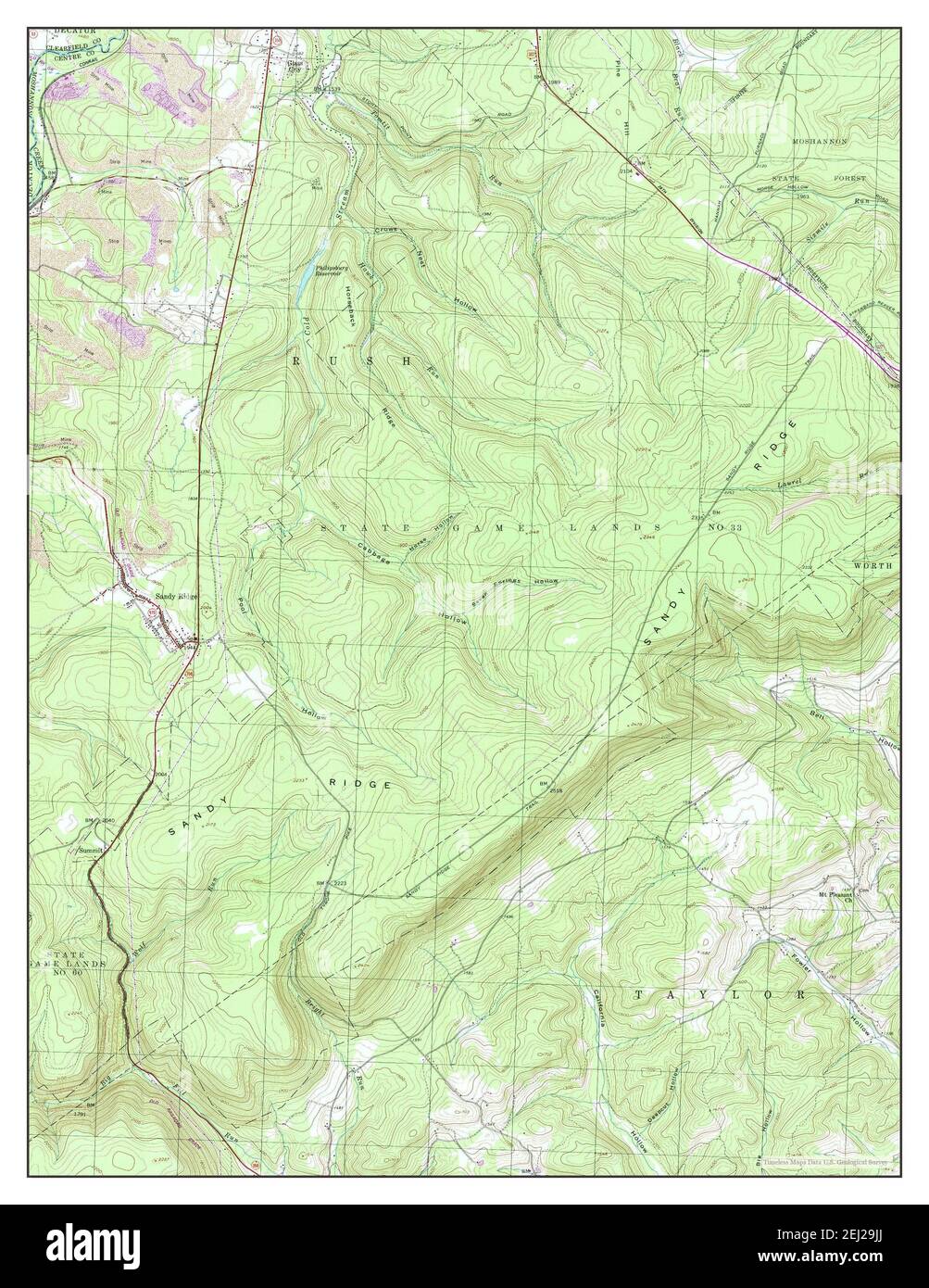 Sandy Ridge, Pennsylvania, map 1994, 124000, United States of America