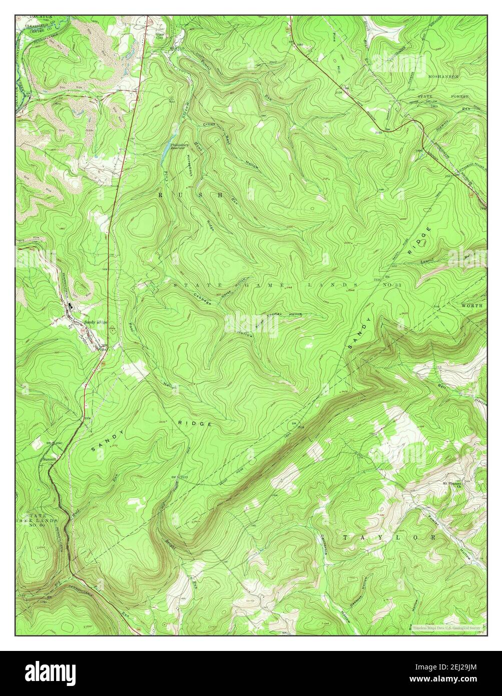 Sandy Ridge, Pennsylvania, map 1958, 124000, United States of America by Timeless Maps, data U