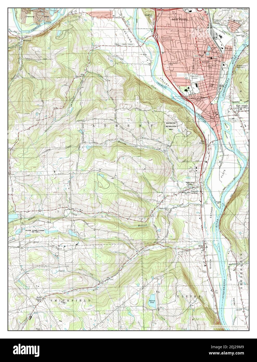 Map of sayre hires stock photography and images Alamy