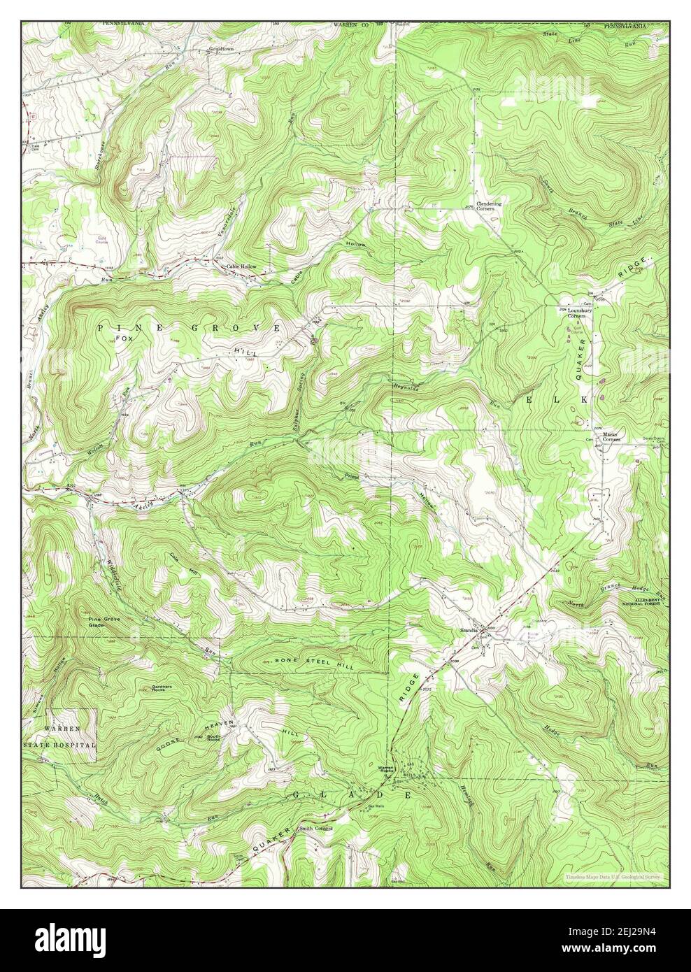 Scandia, Pennsylvania, map 1954, 124000, United States of America by Timeless Maps, data U.S