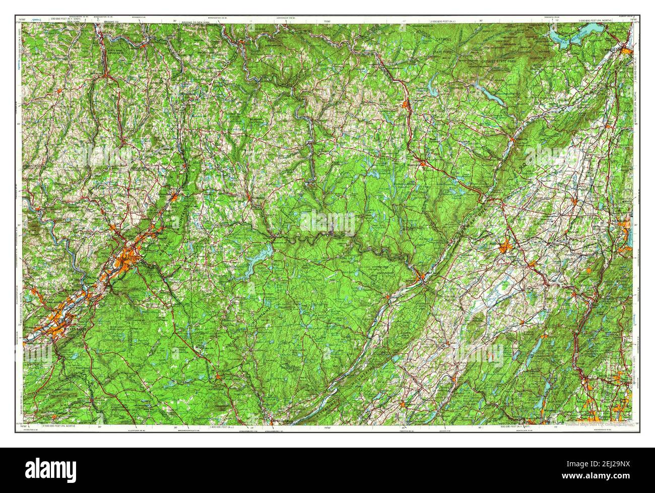Scranton, Pennsylvania, map 1965, 1250000, United States of America by