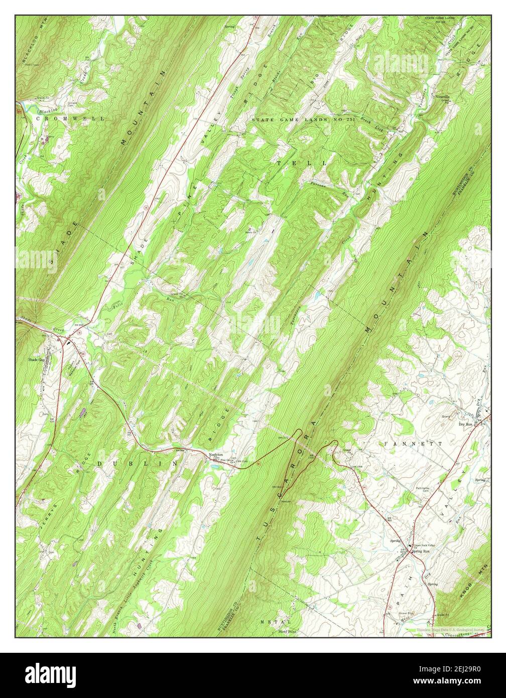 Shade Gap, Pennsylvania, map 1966, 124000, United States of America by