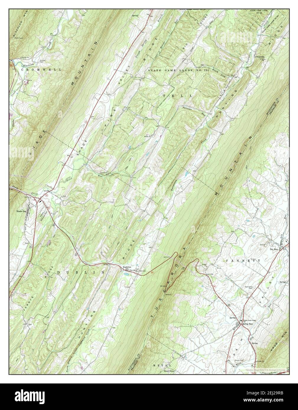 Shade Gap, Pennsylvania, map 1966, 124000, United States of America by