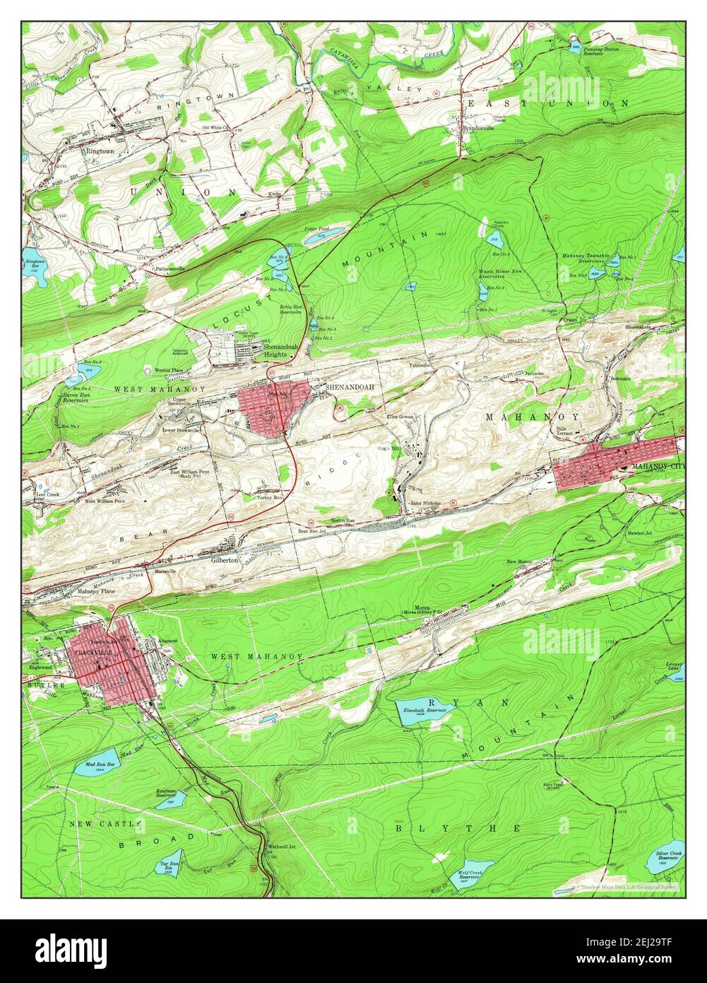 Map of shenandoah hires stock photography and images Alamy