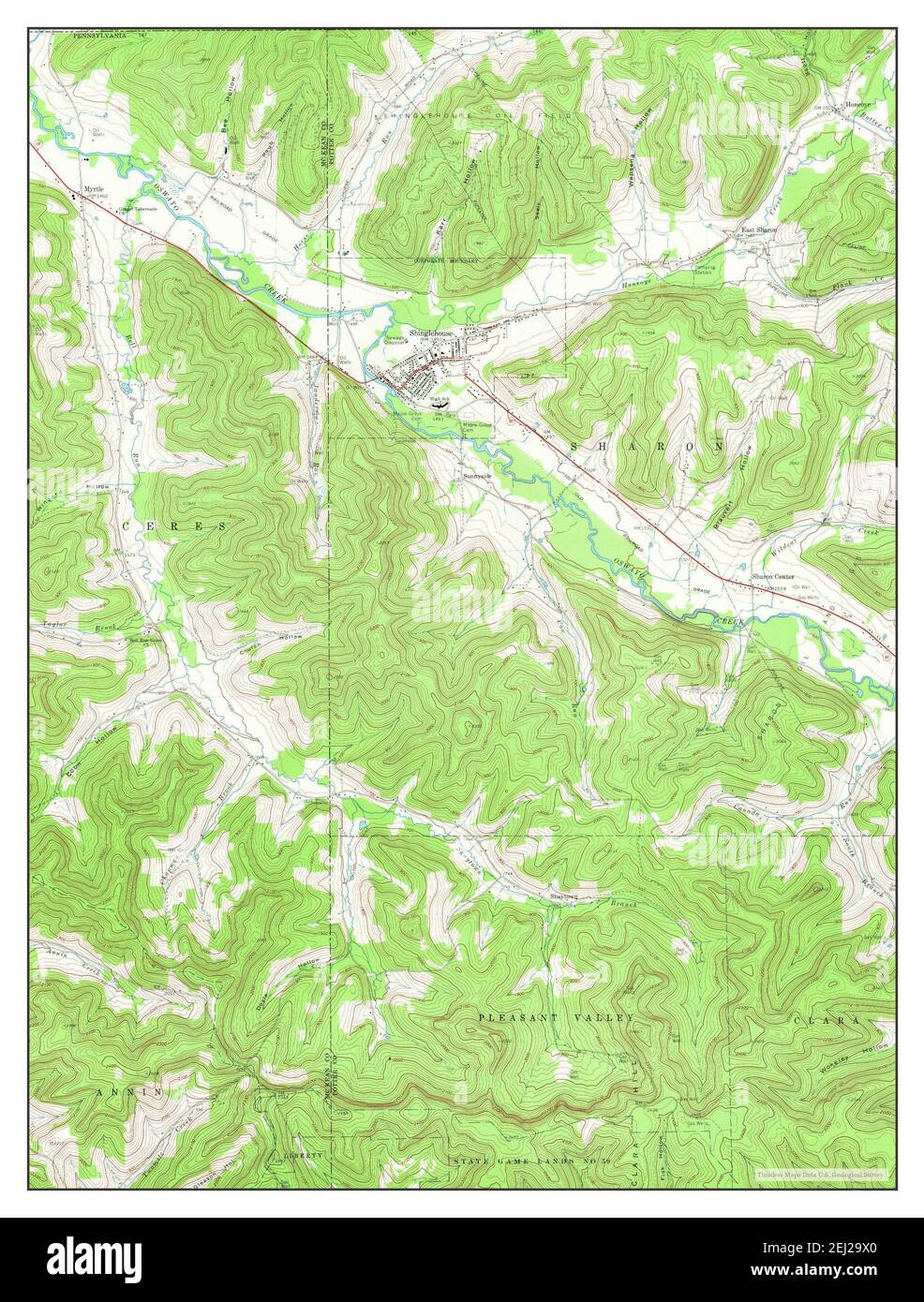 Shinglehouse, Pennsylvania, map 1969, 124000, United States of America