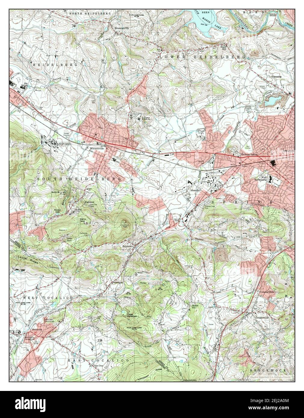 Sinking Spring, Pennsylvania, map 1999, 124000, United States of