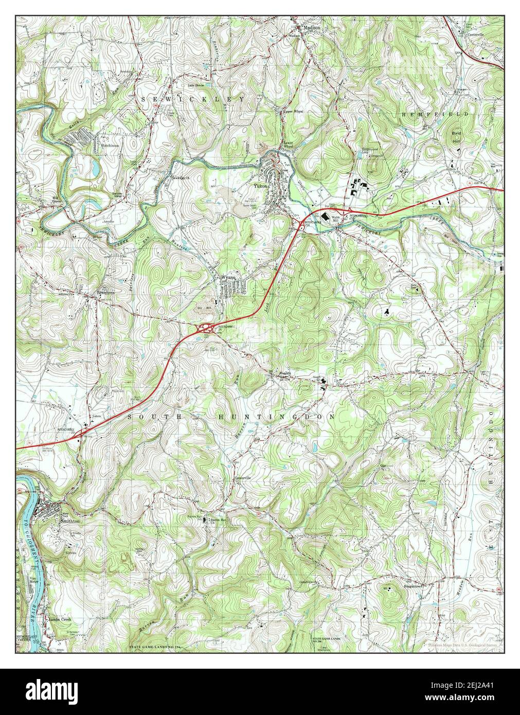 Smithton, Pennsylvania, map 1997, 124000, United States of America by