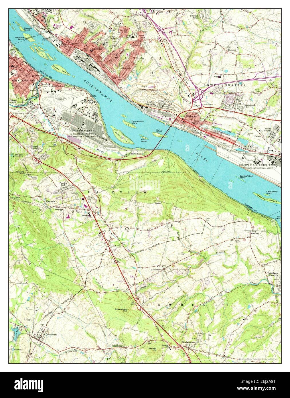 Steelton, Pennsylvania, map 1963, 124000, United States of America by Timeless Maps, data U.S